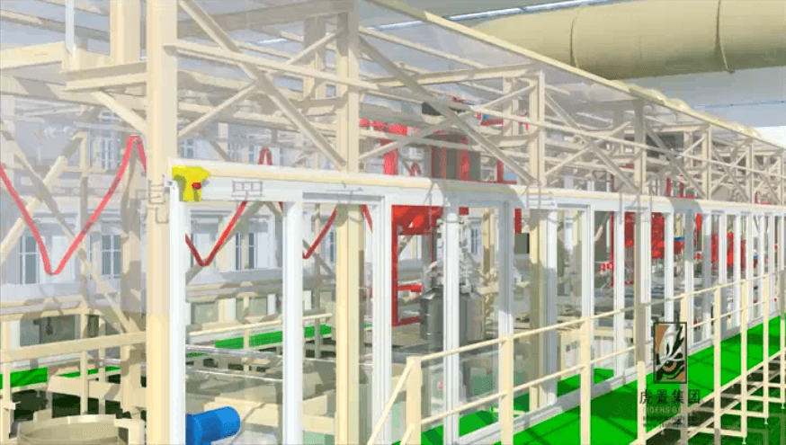 磷化氧化三维生产线动画3D车间产线动画展示