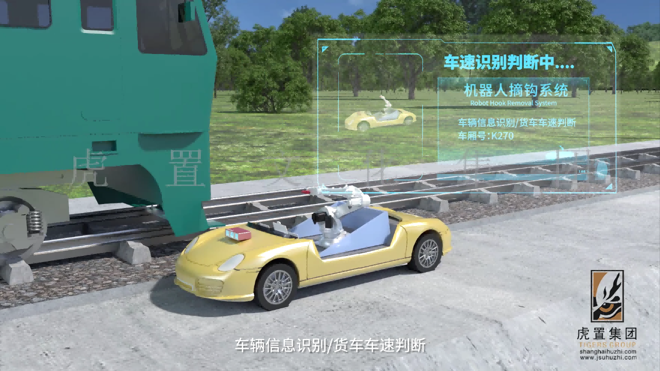 人工智能摘钩机器人工作原理动画演示3d宣传视频